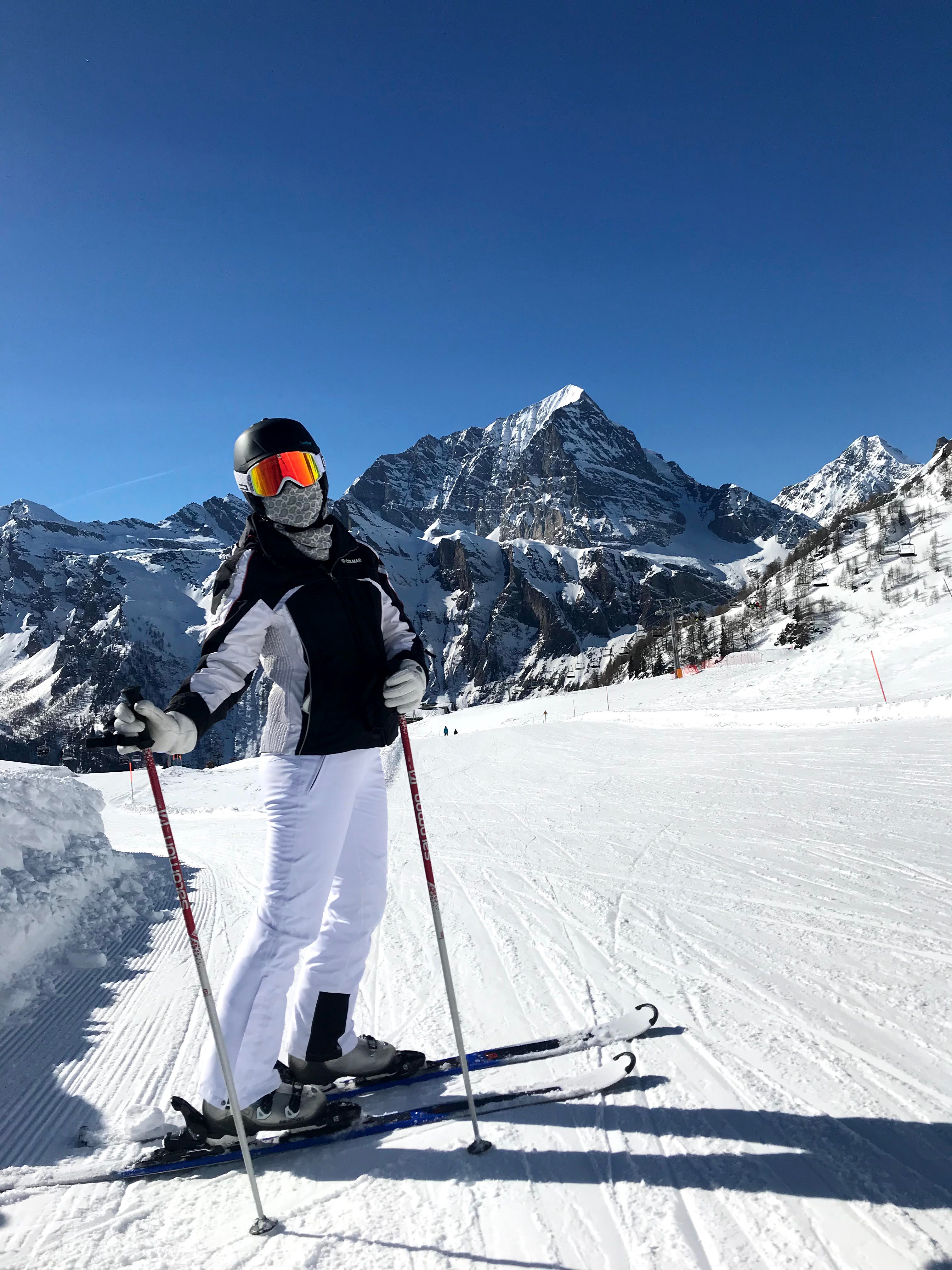 Michela skiing